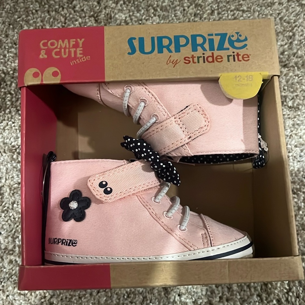Surprize by Stride Rite Baby Girl Toddler Shoes light Pink 12-18 month shoes